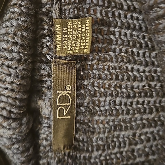 💕RDI💕 Long Sleeve Cowl Neck Pullover Sweater ~ Deep Sea Blue Medium - Picture 5 of 8